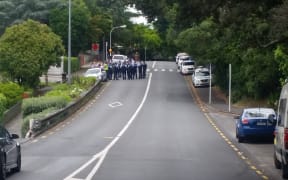 Police on Shore Rd, Remuera.