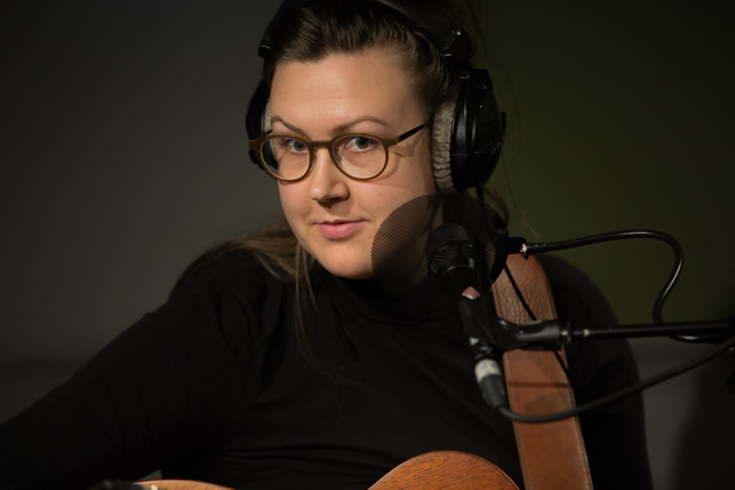 Nadia Reid in the RNZ Auckland studios for NZ Live. 24 March 2017.