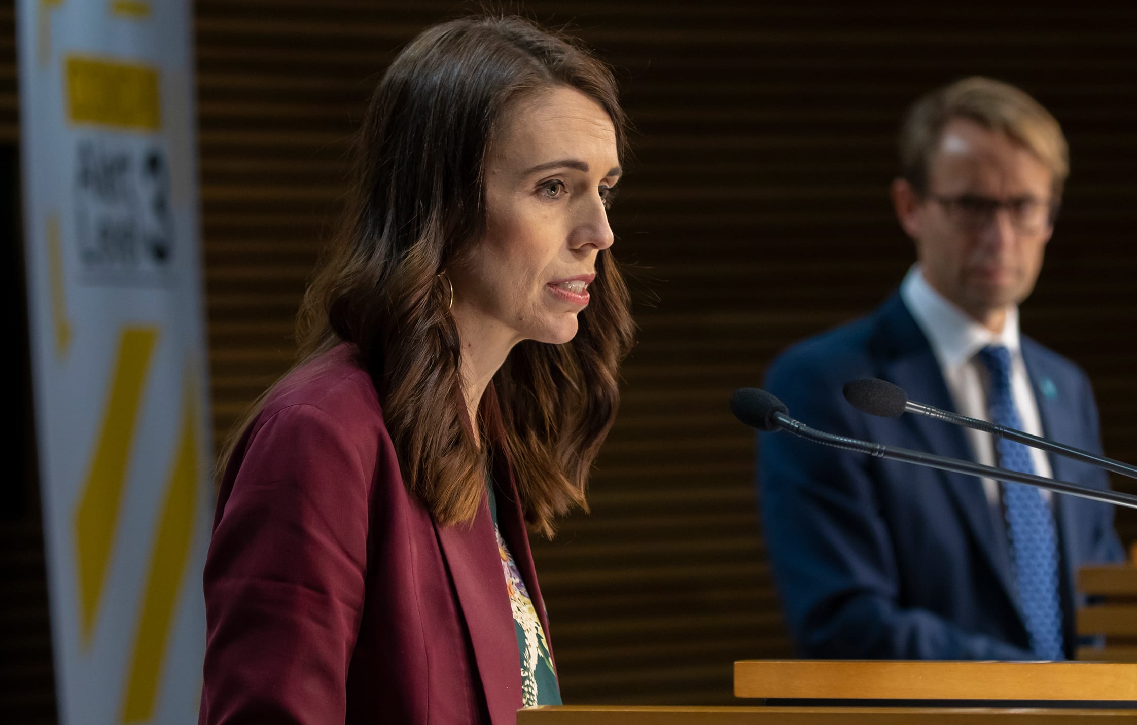 Prime Minister Jacinda Ardern and Director-General of Health Dr Ashley Bloomfield talk to media during a Covid-19 coronavirus briefing on 6 May, 2020.
