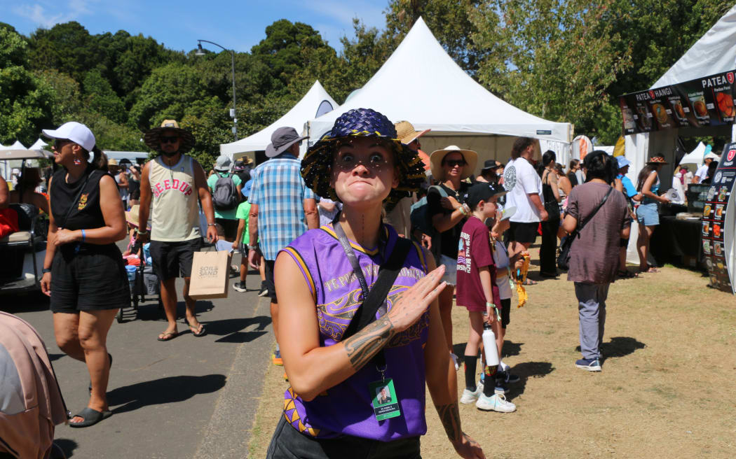 Performing at Te Matatini for the first time with Te Poho O Hinekahukura, Maddison Gerbes kept her day off fit casual, making sure to rep her rōpū proudly.