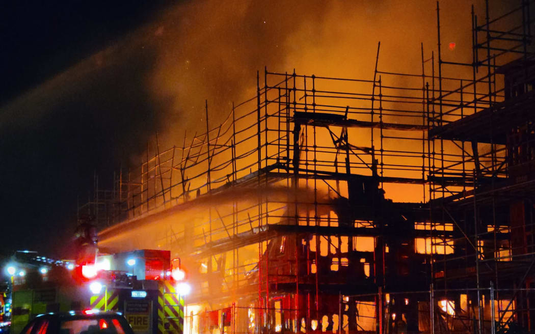 Fire at Kainga Ora housing project in Huntington Park in Auckland