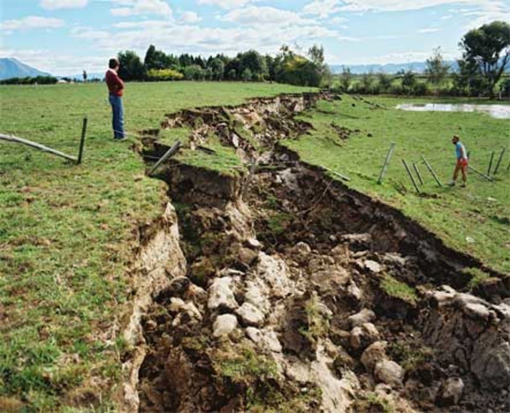 The faultline that opened up on an Edgecumbe farm in 1987.