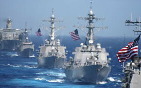 US Navy boats off Guam