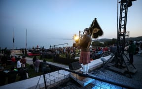 The Anzac Day dawn service at Anzac Cove in Turkey, in commemoration of the 107th anniversary of the battle on Gallipoli Peninsula.