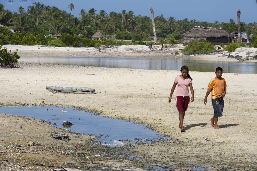 Tebikenikora, a village in the Kiribati.