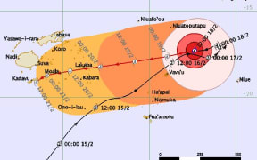 Tracking map for Tropical cyclone Winston