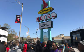 The famed Lorraine Motel sign at the National Civil Rights Museum in Memphis.