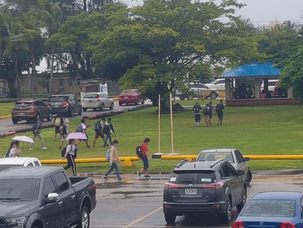 Students on Saipan are sent home because of storm