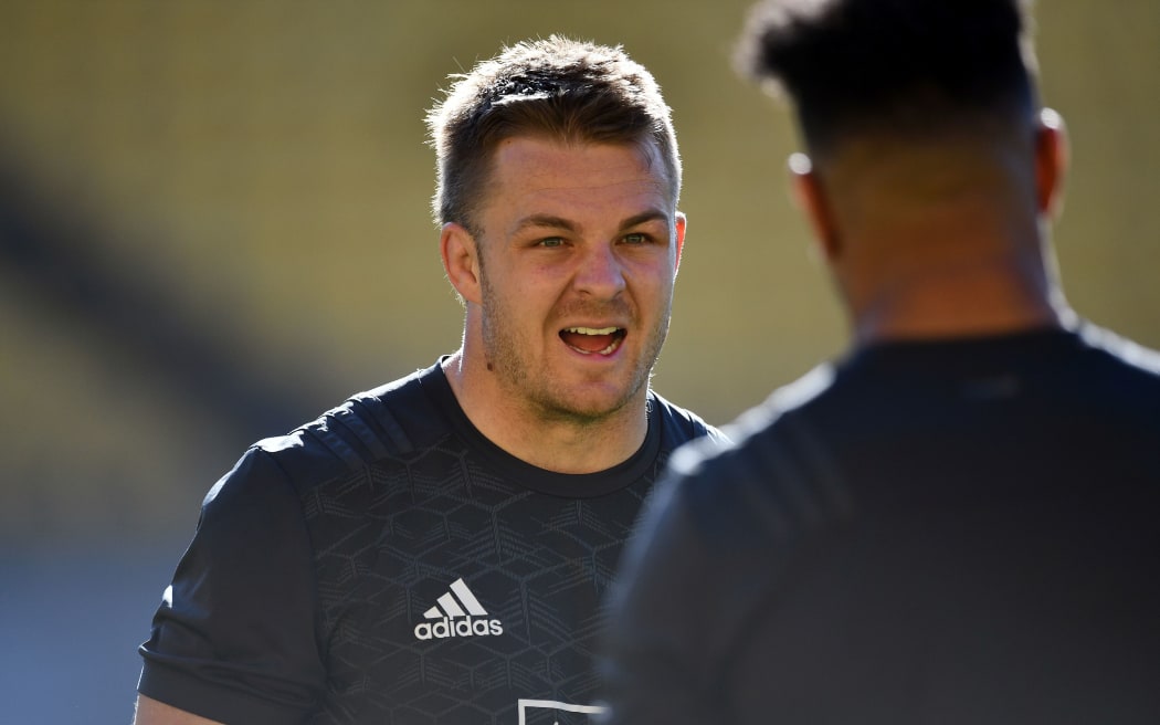 All Blacks Sam Cane with Ardie Savea.