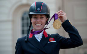 Charlotte Dujardin after winning a dressage gold medal at the 2012 London Olympics.