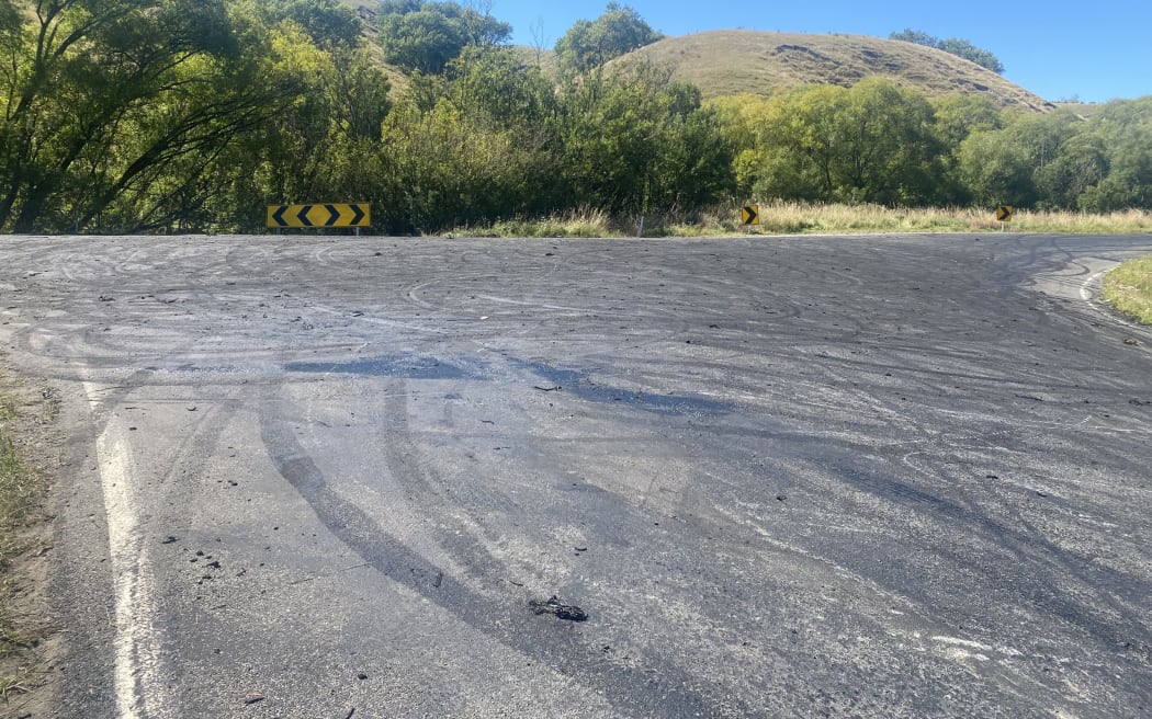 Unauthorised street racing caused damage at the intersection of Westmere and Te Wharau roads in rural Carterton earlier this month.