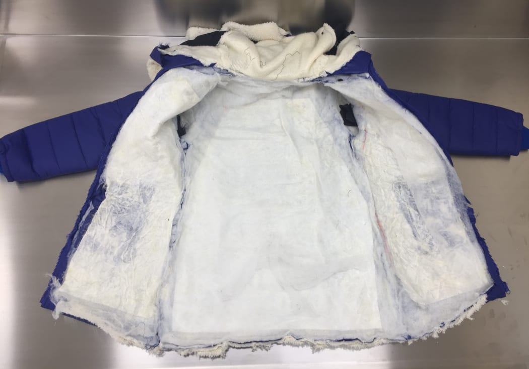 The cocaine was found lined in the puffer jackets.