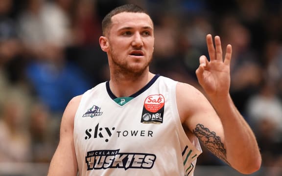 Auckland Huskies player Tom Vodanovich during their NBL game against the Nelson Giants at the Trafalgar Centre, Nelson, New Zealand. Friday 2 July 2021.