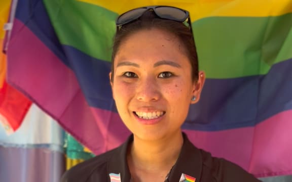 Falcons player and touch team co-manager, Petra Ong at Big Gay Out 2024