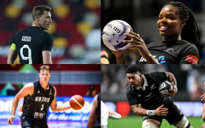 All White Chris Wood, Silver Fern Grace Nweke, Tall Black Sam Mennenga, All Black Ardie Savea.