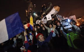 People take part in a Unity rally 'Marche Republicaine' in Paris.