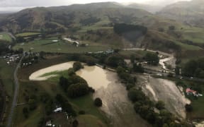 Flooding damage from this week's downpour could still be seen from the air days later.