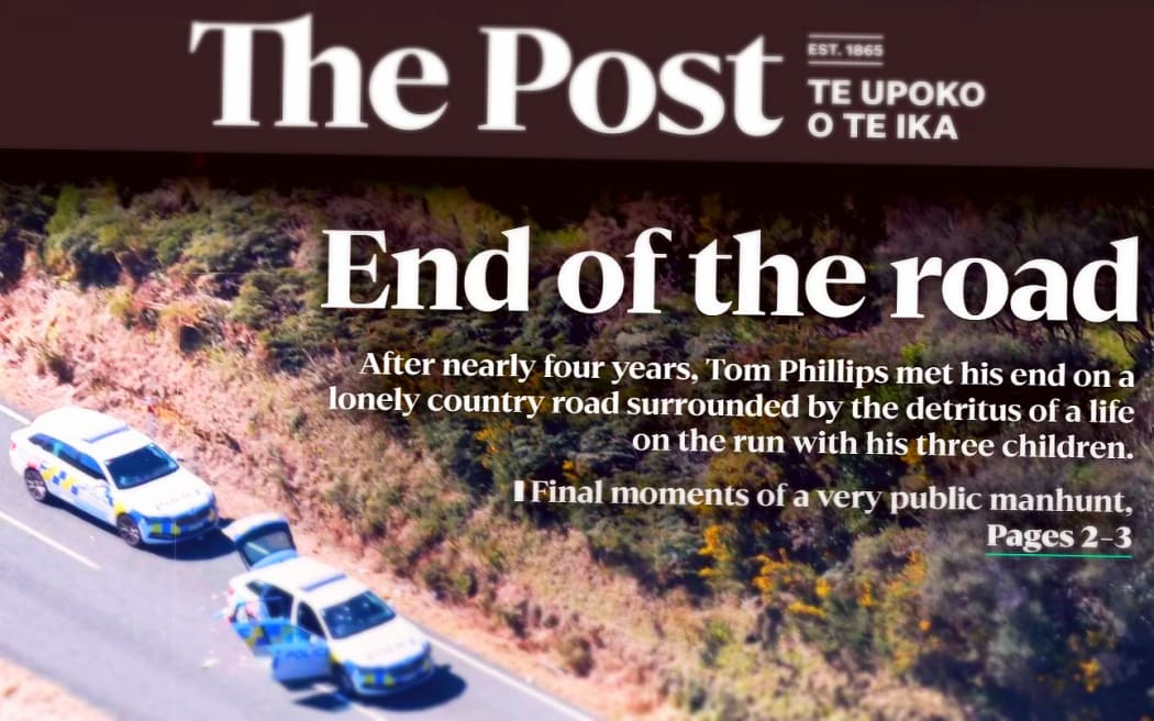 The Post front page the morning after Tom Phillips' death.