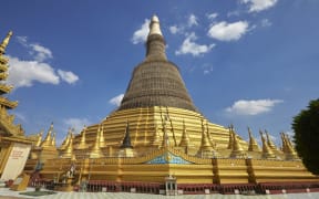 Shwemawdaw Pagoda is a stupa located in Bago. It needed repairs in January 2015.