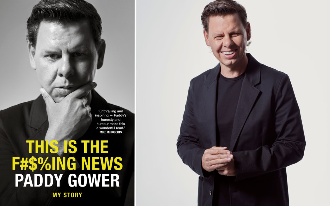 Paddy Gower and the cover of his book 'This is the F#$%ing News'