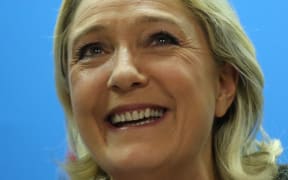 National Front president Marine Le Pen in Nanterre.