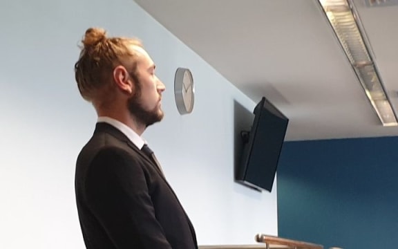 Justin Bergman in Hutt Valley District Court.