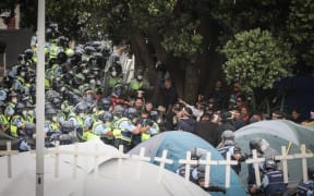 The Police opted for overwhelming force