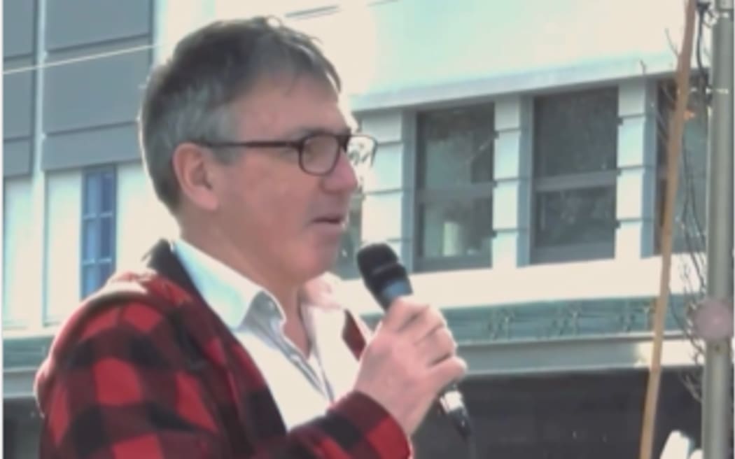 Labour MP Duncan Webb in a video he shared to social media of a pro-Palestine protest which featured a chant of "Hey Luxon, what do you say, how many kids did you kill today?".