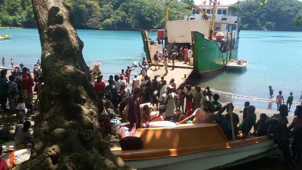 People on Ambae being evacuated