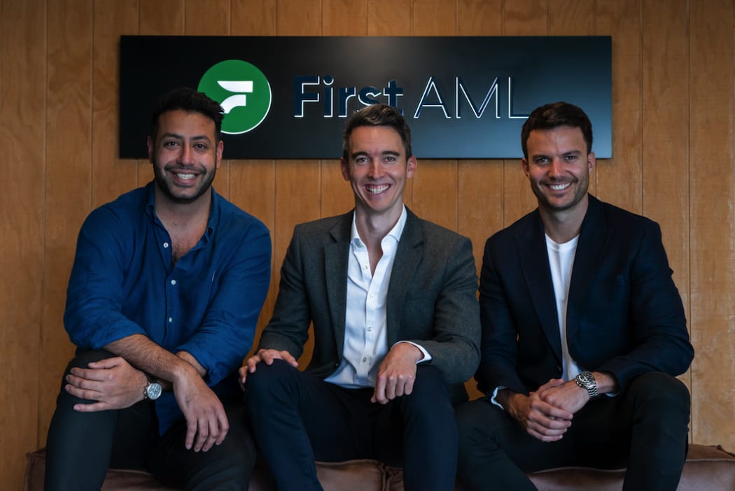 First AML founders (from left) Bion Behdin, Milan Cooper, and Chris Caigou.