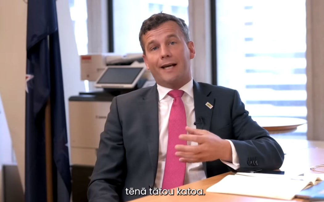 A still from ACT's video on its Treaty Principles information campaign featuring leader David Seymour.