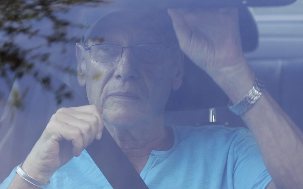 Arthur Sotloff, father of slain journalist Steven Sotloff, leaves their family home in Pinecrest, Florida.