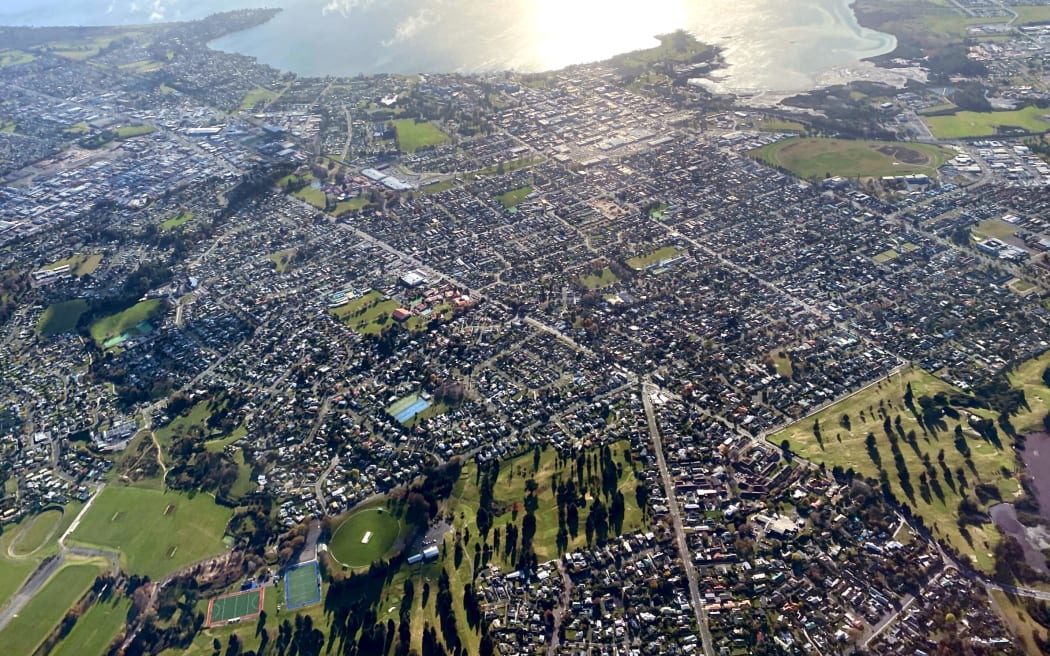 Aerial view of Rotorua.