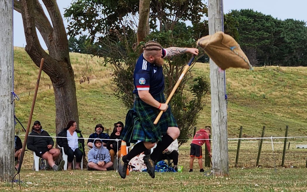 Tossing the sheaf is one of the closely fought field events at the Games