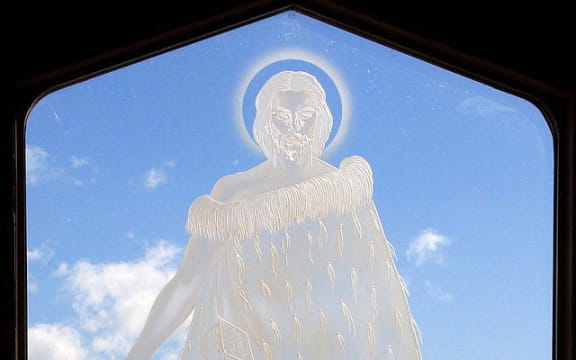 Maori Jesus - Margaret Martin. Window in St Faith's Anglican Church, Rotorua