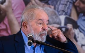Former President of the Republic Luiz Inacio Lula da Silva (PT) holds a press conference at the ABC Metalworkers Union in Sao Bernardo do Campo, metropolitan region of Sao Paulo.