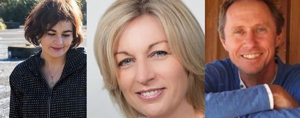 Ashleigh Young, Paula Browning and Kyle Mewburn.