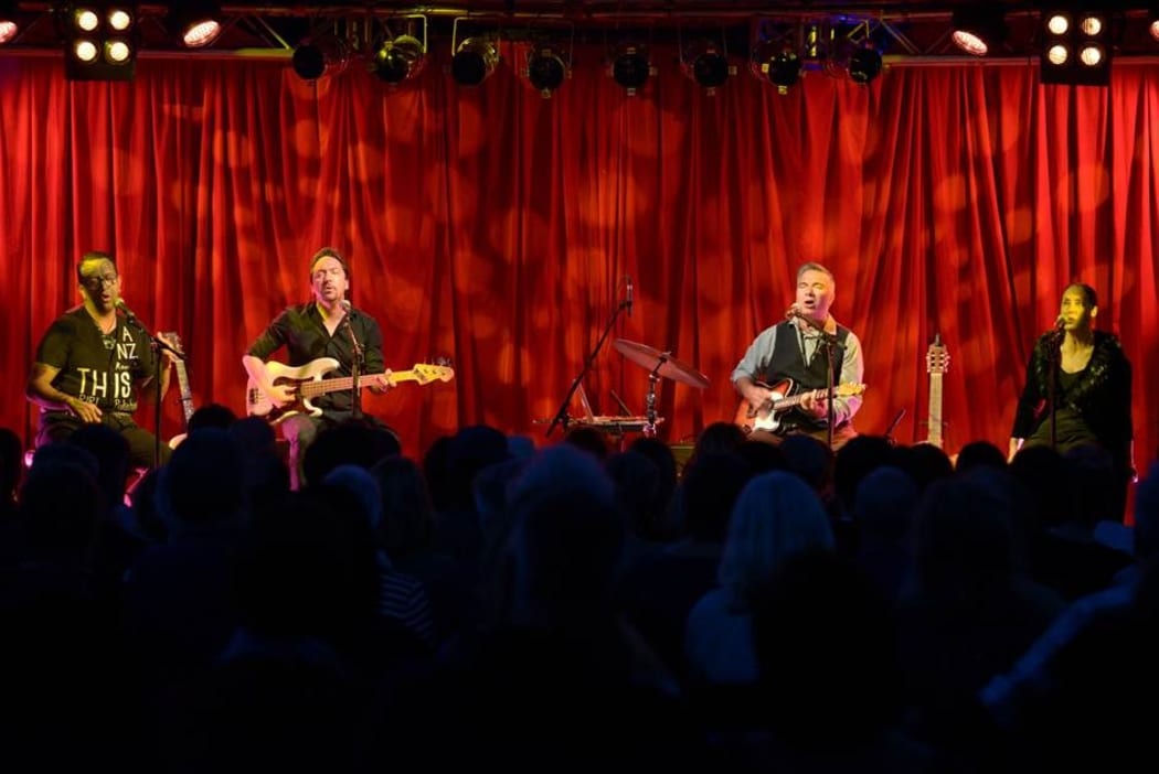 Revolutions L-R Rob Ruha, Jon Toogood, Warren Maxwell, Moana Maniapoto