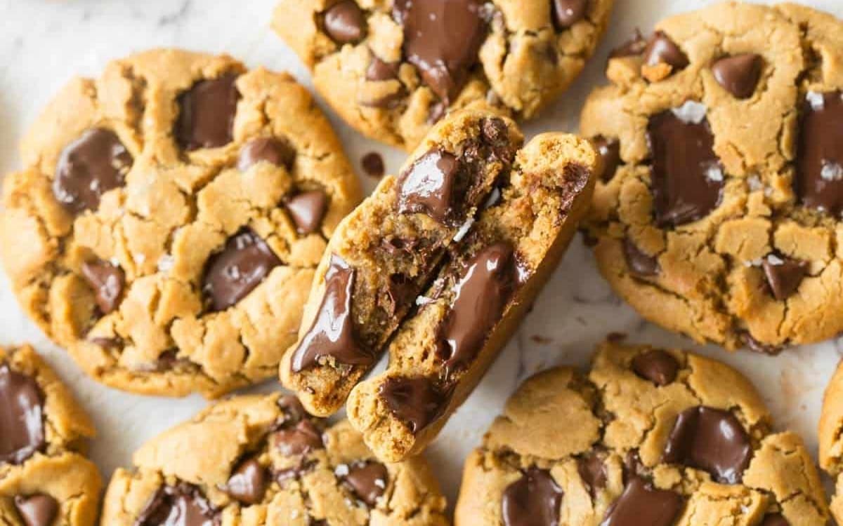 peanut butter and chocolate cookies