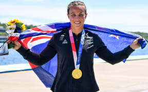 Lisa Carrington. Olympic Gold Medal K1 500. New Zealand. Tokyo 2020 Olympic Games Canoe Sprint at the Sea Forest Waterway, Tokyo, Japan, Thursday 5 August 2021. Mandatory credit: Â© Steve McArthur / www.photosport.nz