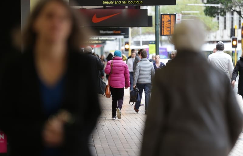 23062016 Photo: RNZ / Rebekah Parsons-King. Busy streets in Wellington.
