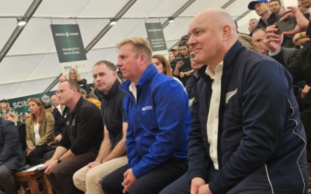 Prime minister Christopher Luxon at Fieldays