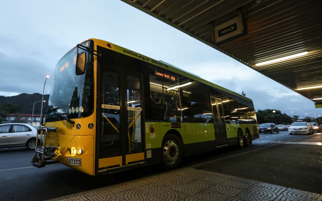 A new bus poised for the morning commute.