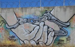 Outside Noumea prison, New Caledonia