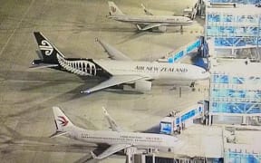 Air New Zealand shared this image of the Boeing 777-200 for Flight NZ1942 on the ground in Wuhan.