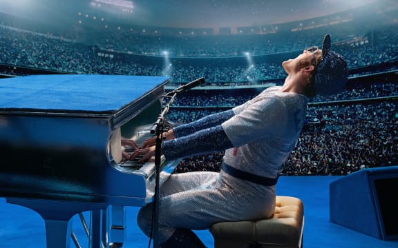 Taron Egerton in Rocketman from Paramount Pictures.