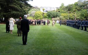 Prince Charles and the Duchess of Cornwall Camilla are officially welcomed to Government House in Auckland with a pōwhiri.