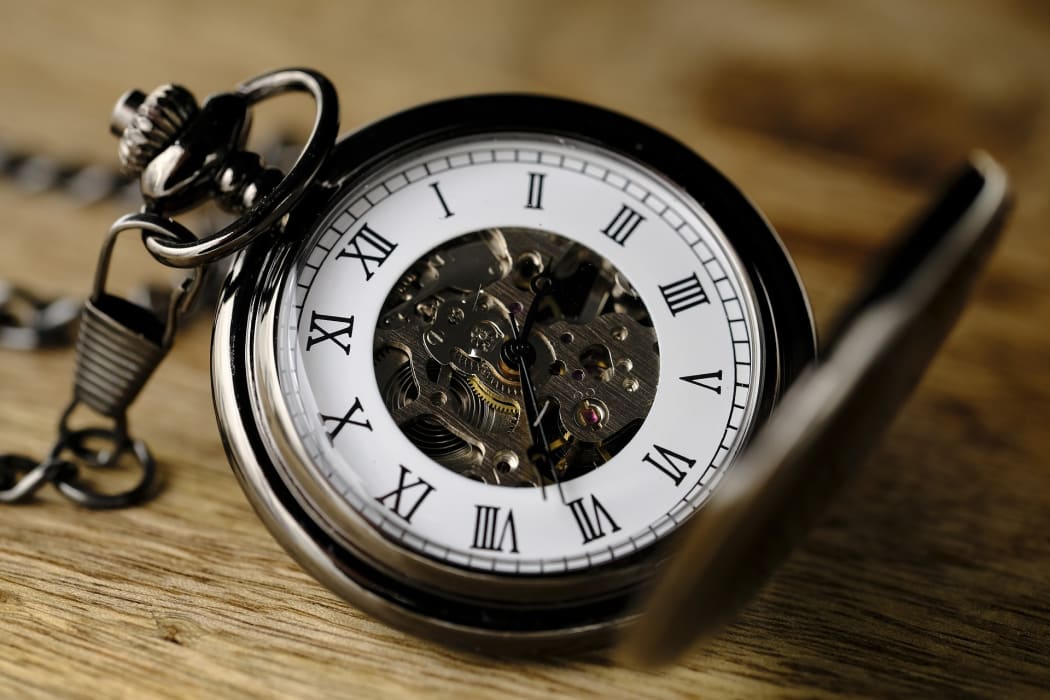 An open pocket watch