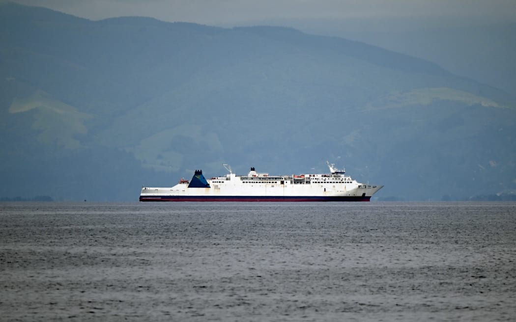 The Vega, pictured at anchor in Tasman Bay in February, has a number of crew onboard from India.