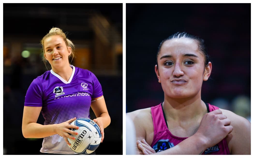 Uncapped Silver Ferns Jamie Hume (left) and Tiana Metuarau (right) were named in the New Zealand 12 for the first test against England in Christchurch on September 20, 2021.
